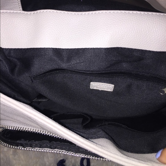 Urban Outfitters Faux Leather Gray Taupe Backpack - Picture 8 of 10